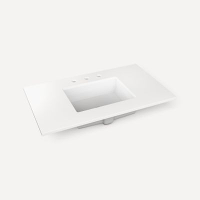 36%22 X 23%22, Center, White Zeus Extreme, 3 Hole