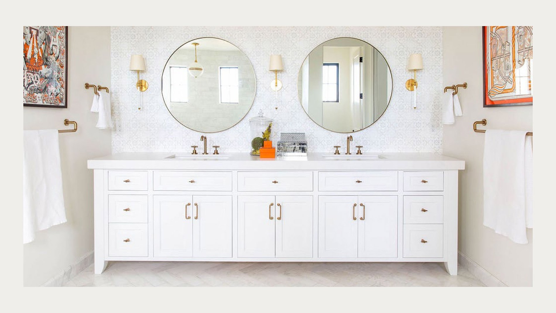 Robern styled his and her bathroom