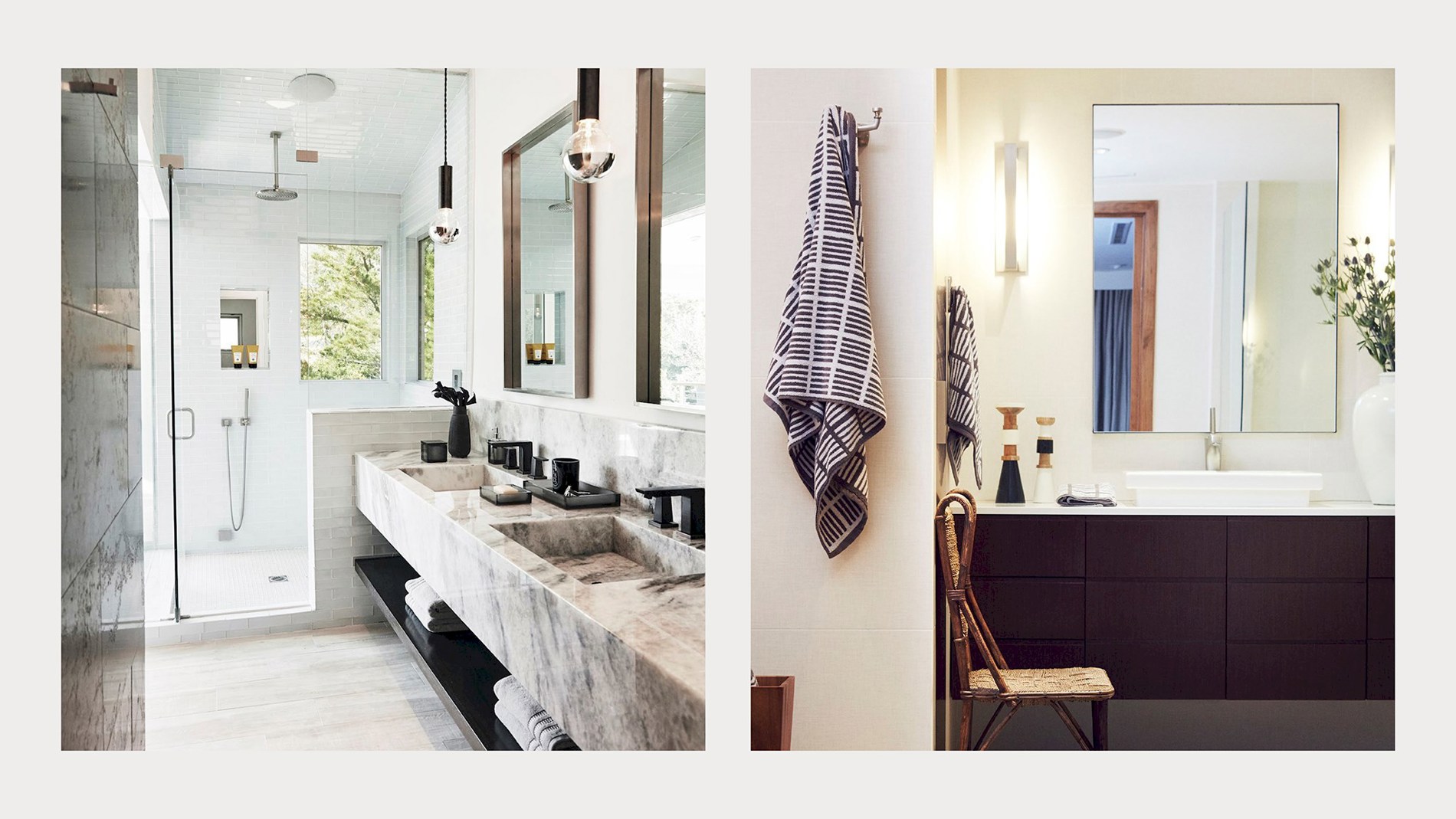 Robern styled bathroom side by side