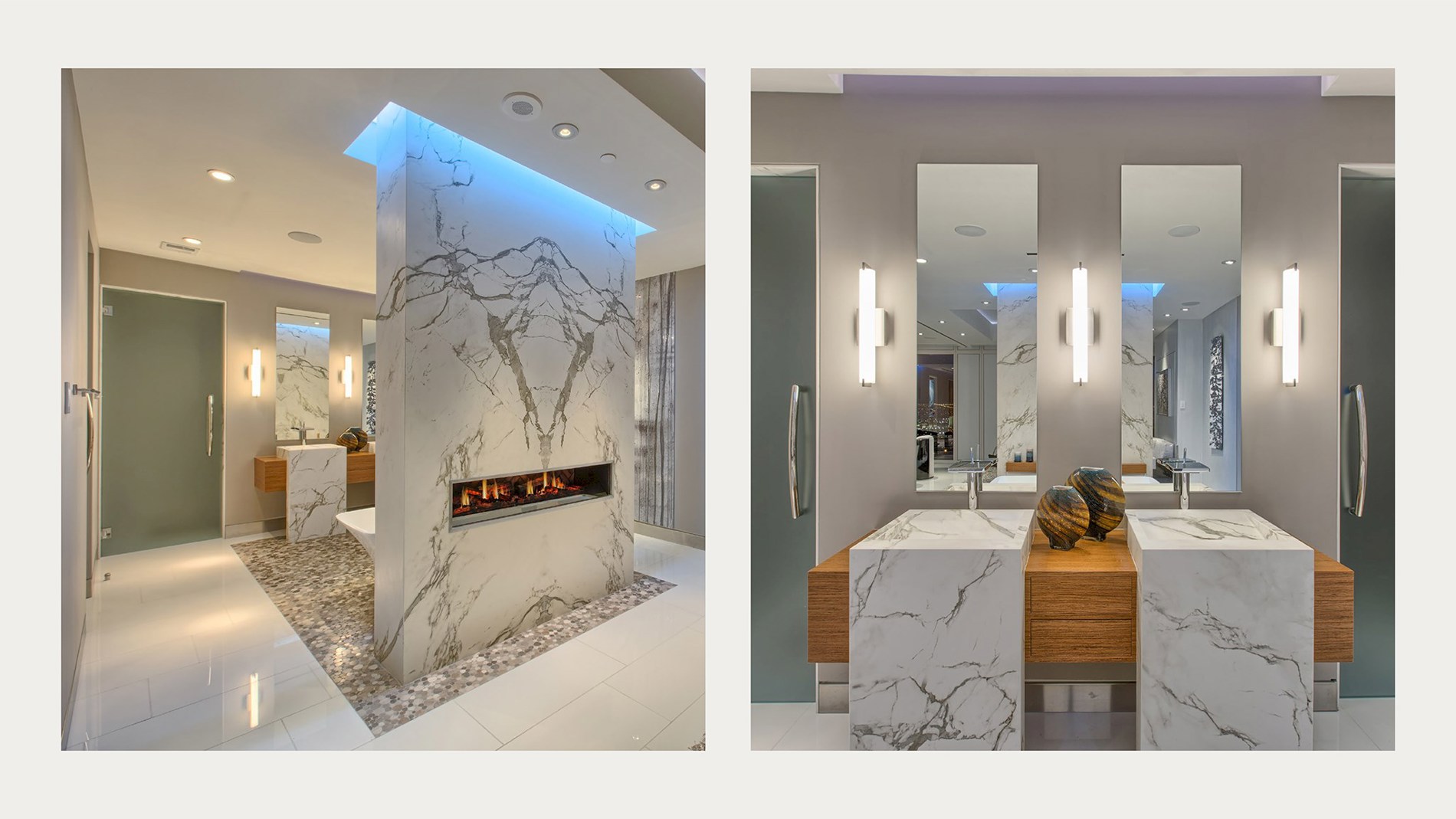 Robern styled fancy bathroom