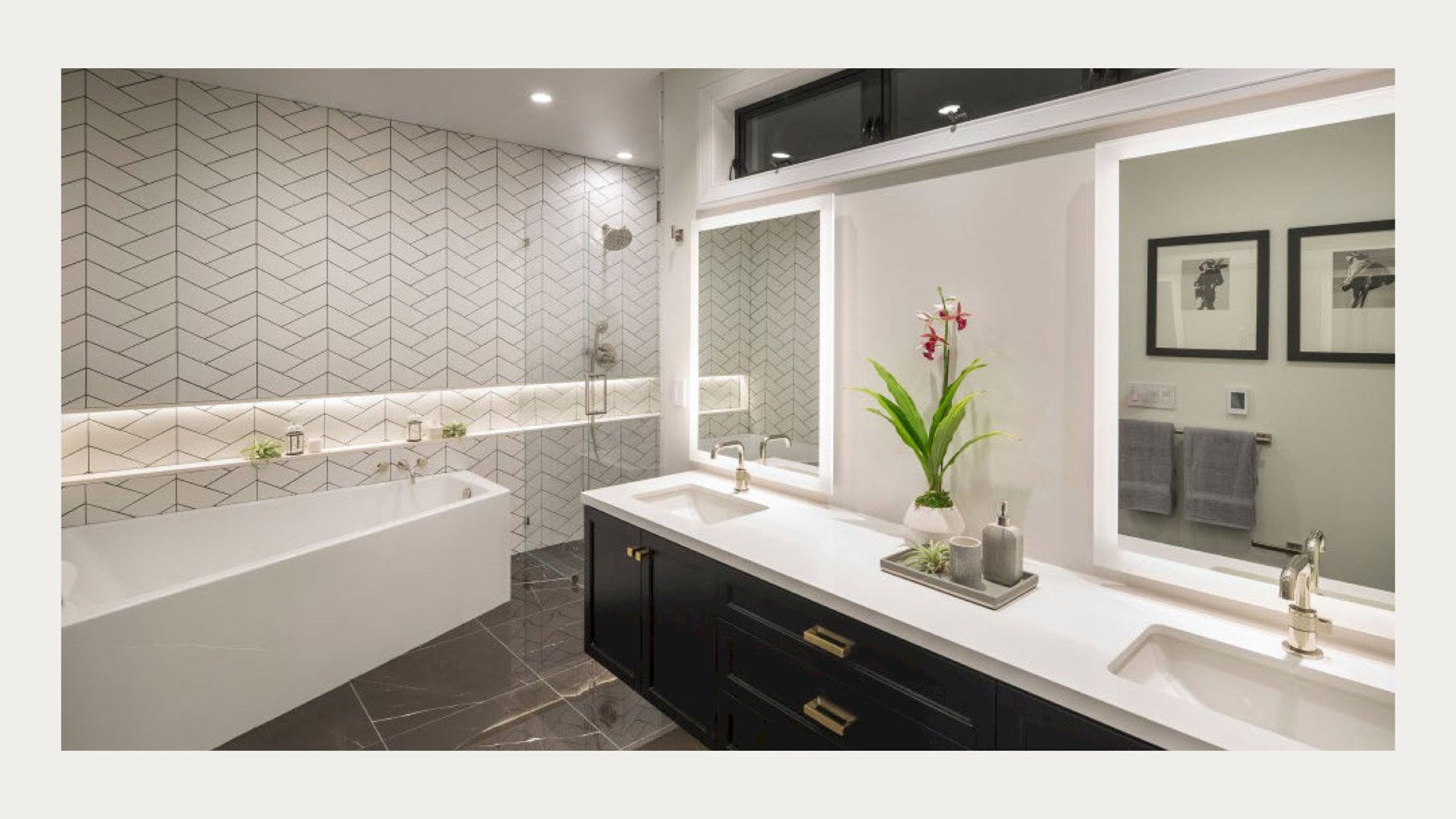 Robern styled bathroom side by side