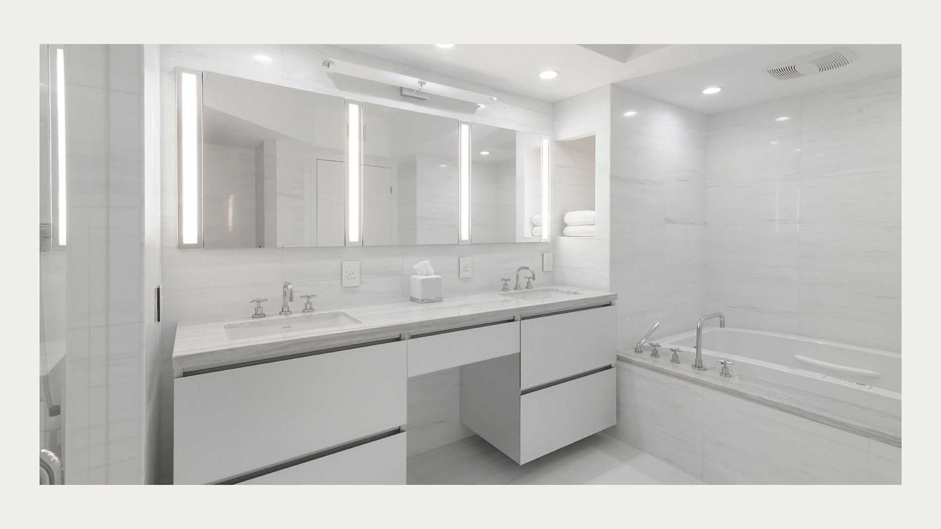 Robern styled white bathroom