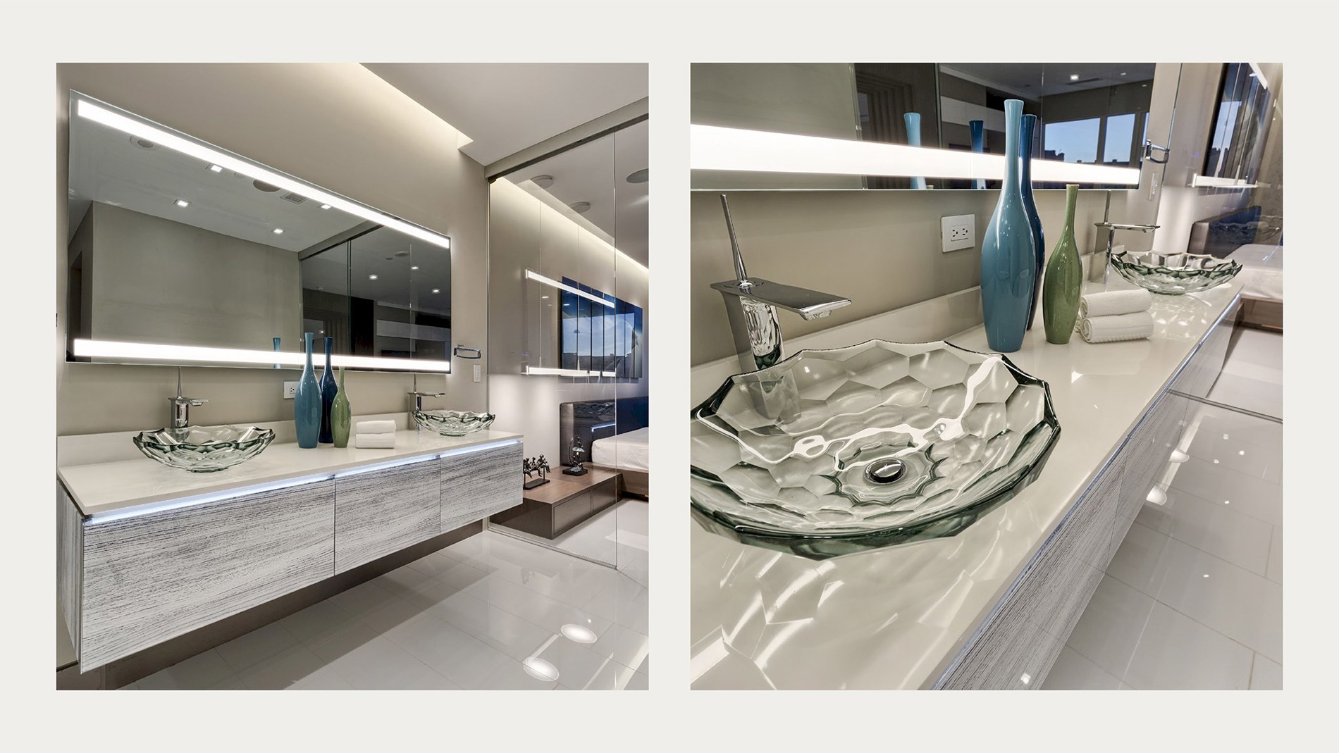 Robern styled bathroom side by side